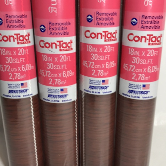 Con-Tact Creative Covering Self-Adhesive Vinyl Shelf Tropical Walnut 4 Rolls - Picture 6 of 6